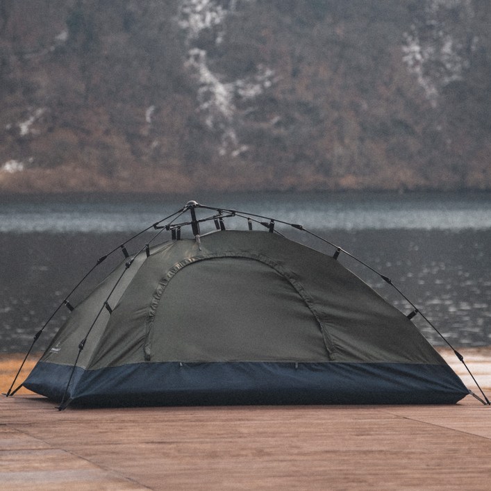 캠프텐버 조립식 공격형 1인용 백패킹 텐트, 밀리터리카키