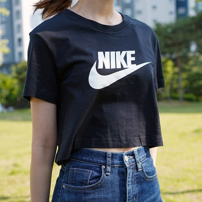 나이키 여성 어반 스우시 반팔 크롭 티셔츠 다용도가방