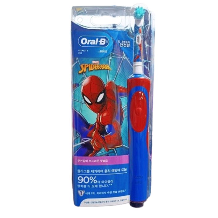 오랄비 스테이지스 파워 어린이용 전동칫솔, D12K스파이더맨 전동칫솔세트