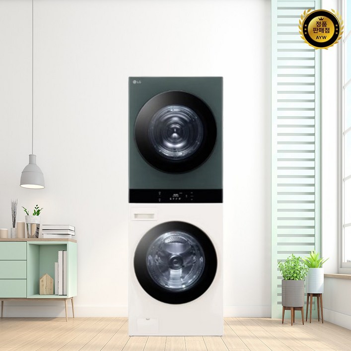 10 환급가전 LG전자 트롬 오브제컬렉션 워시타워 WL21EGN 세탁기 25kg  건조기 21kg 방문설치