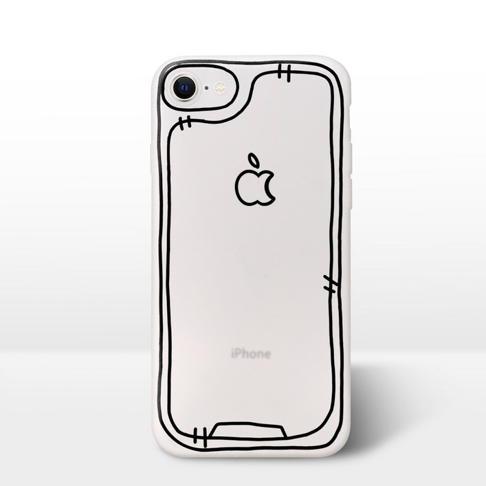 JXH 스케치 심플 무광 반투명 풀커버 스마트폰 케이스