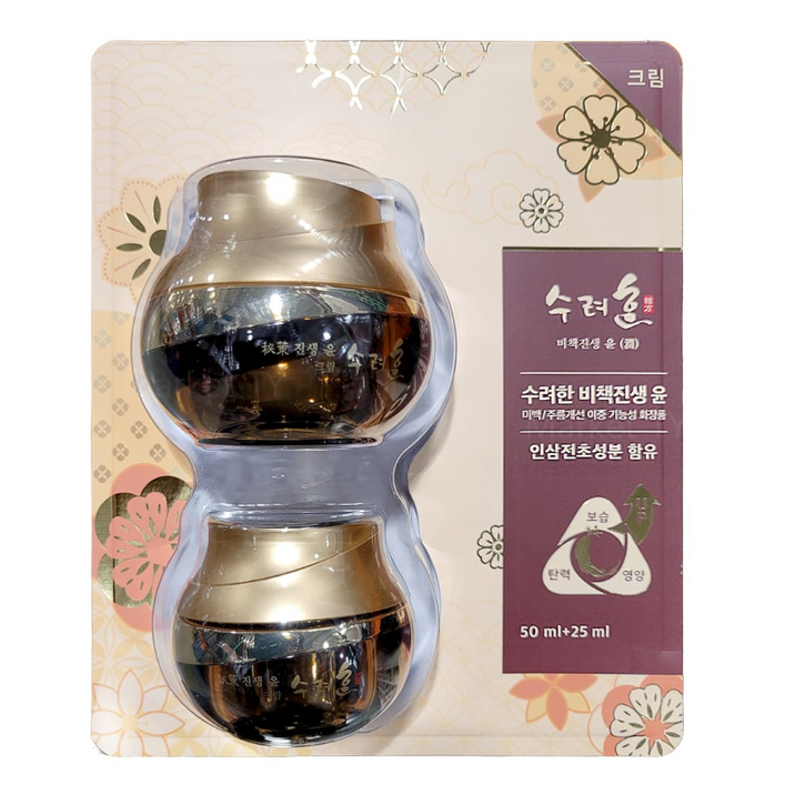 수려한 비책진생 윤 크림 50ml 25ml 고보습 수분 주름개선 기능성 , 1개, 50ml