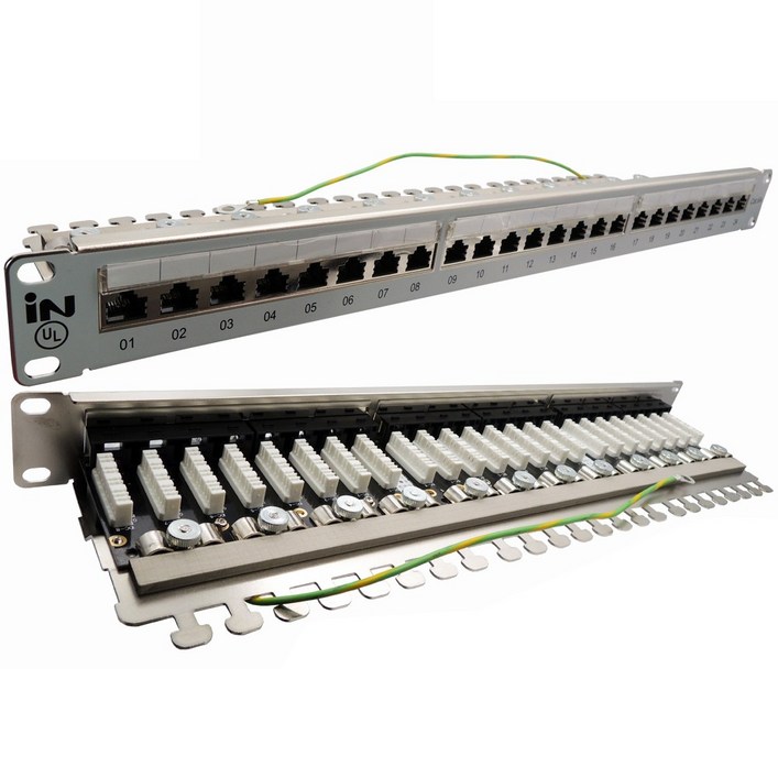 인네트워크 UL 10G CAT.6ACAT.7 24포트 패치판넬 대만산 IN10G7STP24PP INT014
