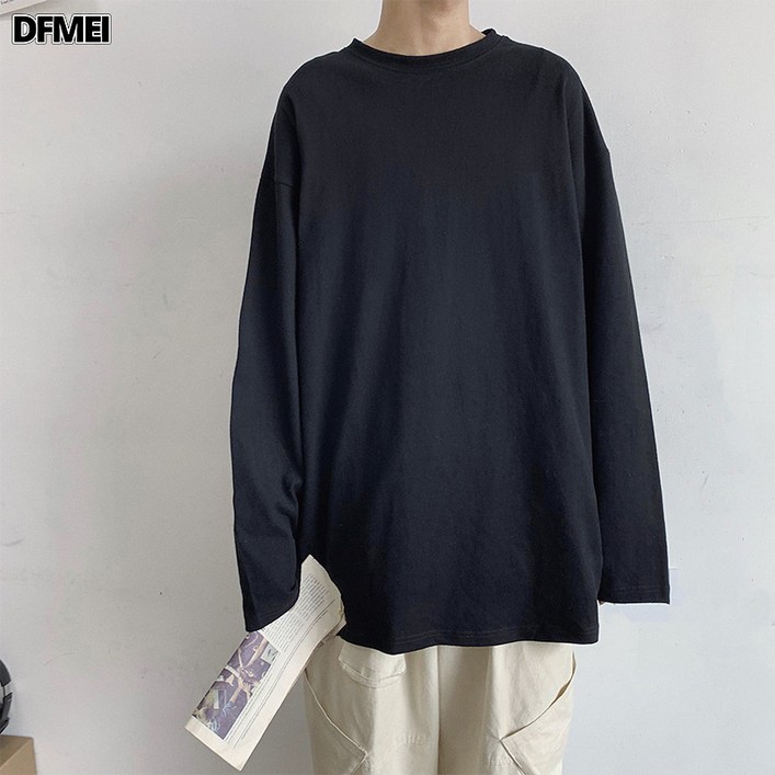 DFMEI 긴팔 티셔츠 레깅스 남자 옷 커플 맨투맨