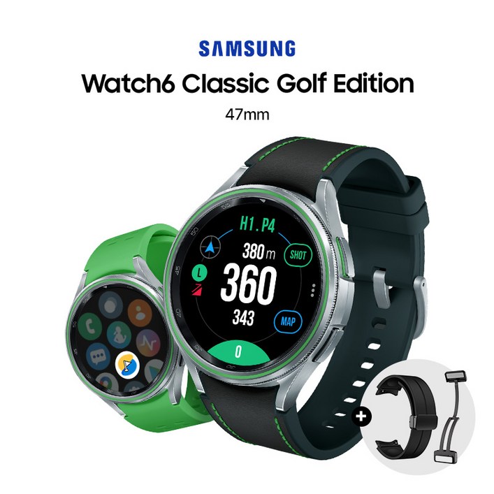[추가 스트랩 증정] 삼성전자 갤럭시 워치6 클래식 골프에디션 거리측정기 (47mm)_SM-R960N