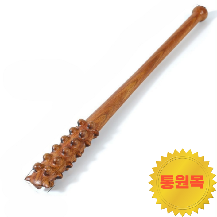 레이지웍 아따 시원하다 올인원 다가능한 통원목 마사지 스틱 롤러 팡팡이 효자손, 한색상, 1개