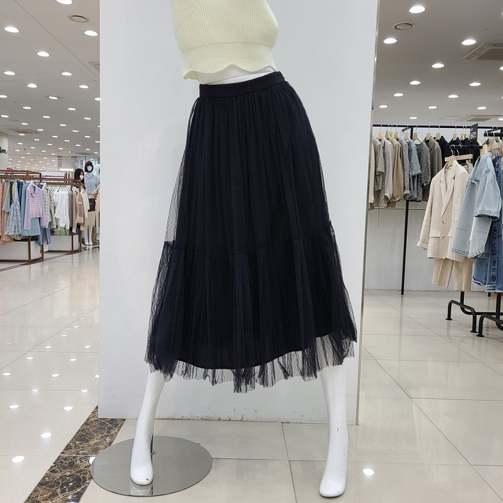 지컷 패턴 샤 플리츠 스커트 7211335102 1286195