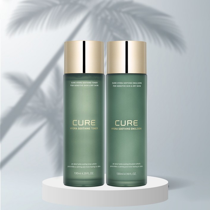 김정문알로에 큐어 하이드라 수딩 에멀젼 130ml 토너 130ml