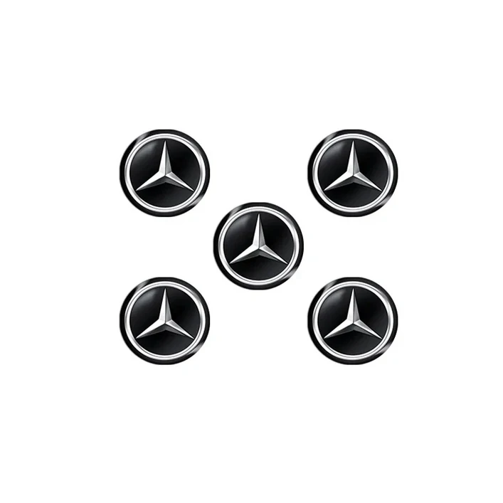 14mm 자동차 키 엠블럼 스티커 메르세데스 벤츠 CLS GLB EQC Brabus A B C E S 클래스 용 제어 로고 데