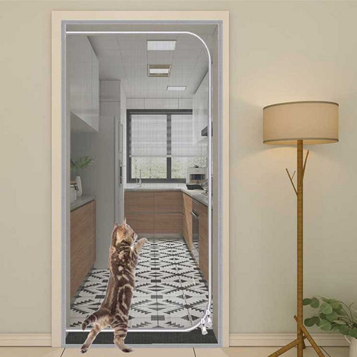 [롤리팝펫]고양이 방묘문 방묘창 울타리 안전문 펫도어 방충문 방충망