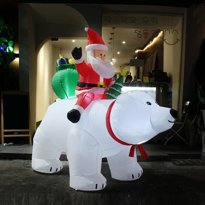 크리스마스 LED조명 에어벌룬 대형풍선 산타와 북극곰, one color