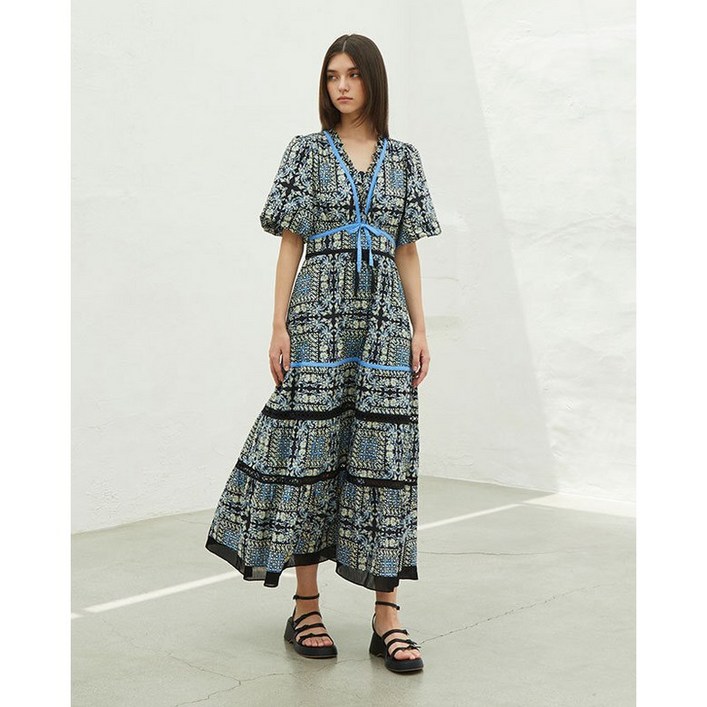 에고이스트 EP3WO761배색테이프페이즐리원피스_DJ