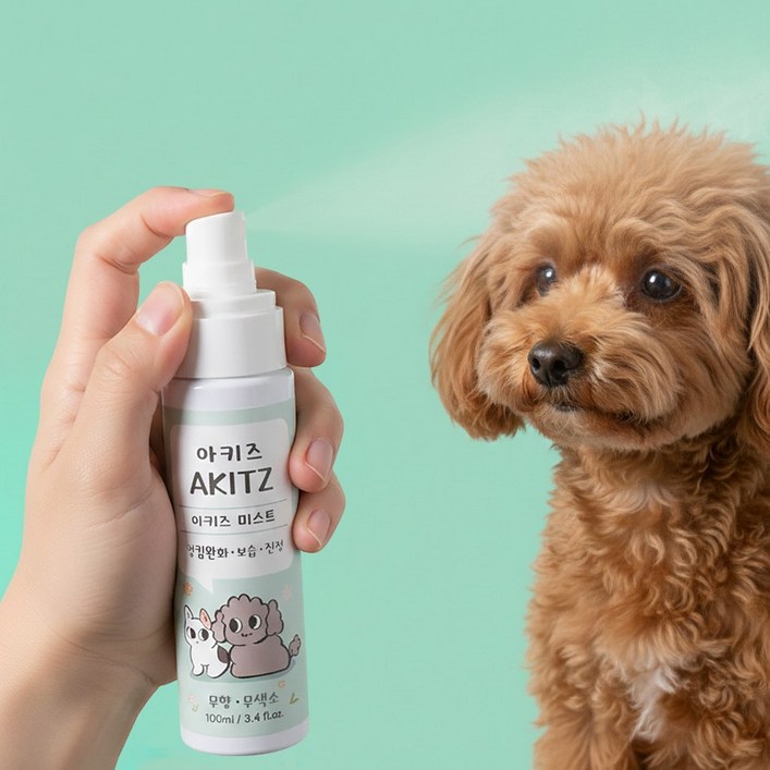 아키즈 천연 강아지미스트 털엉킴방지 냄새제거 보습제 펫미스트, 3개, 100g