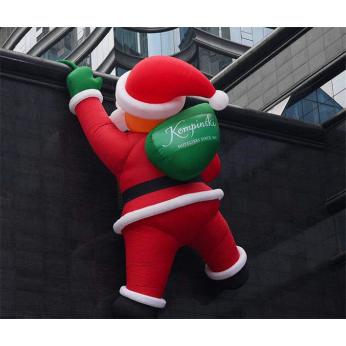 벽타는 산타 크리스마스 이벤트 소품 대형 인형 풍선, 초록가방/3M