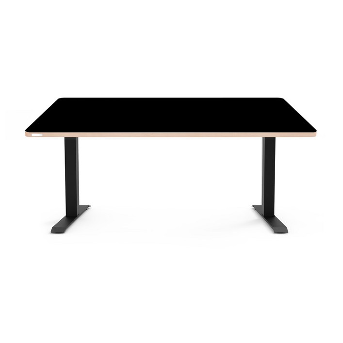 덱스탑 스마트 모션데스크 1600 N블랙상판 블랙프레임 D3 전문설치, N블랙