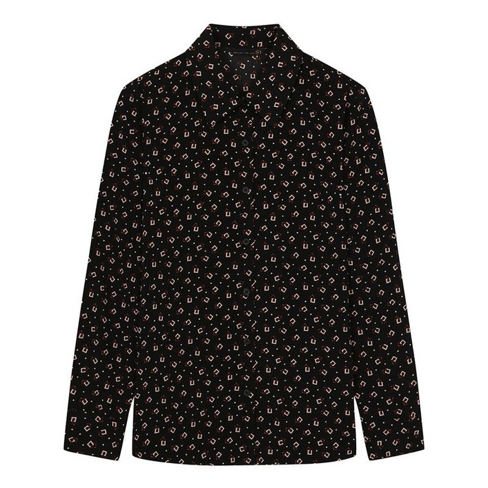 씨 기하학패턴 카라 블라우스 SHBAX2421