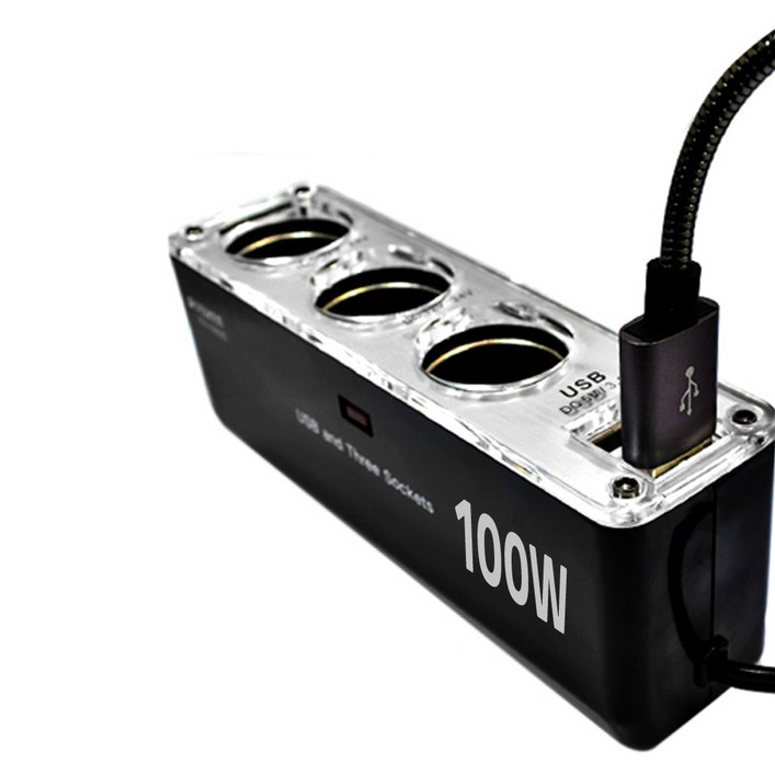 rozet 차량용멀티탭 소켓3구 시거잭 충전기 RX6800