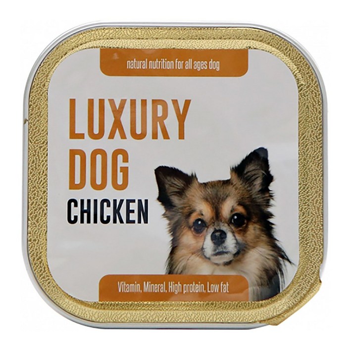 뉴핫 강아지캔 럭셔리독 61224개입or반반세트최애 강아지간식, 닭고기, 100g, 6개