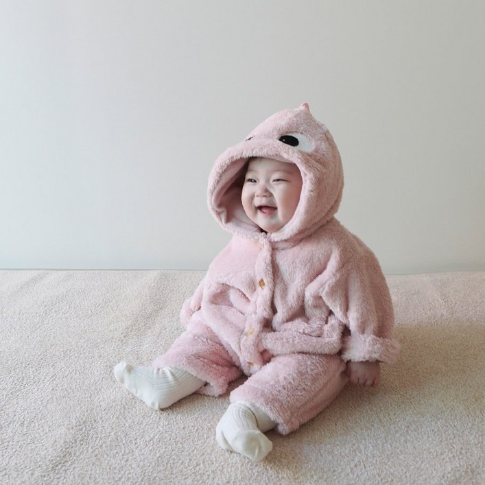 오래 아기공룡 폴라폴리스 신생아 유아복  따뜻한 겨울 외출복