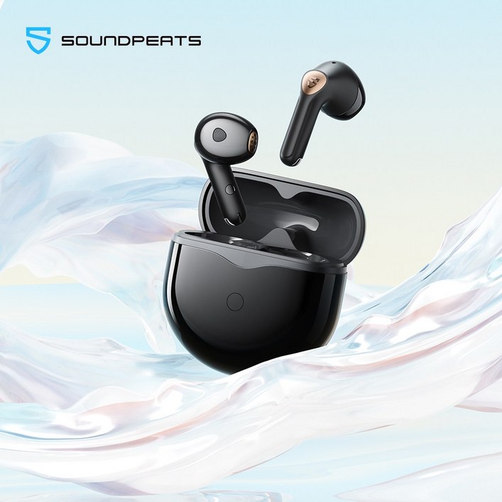 SOUNDPEATS Air4 Lite 무선 이어폰 고해상도 LDAC Bluetooth 5.3 이어폰 in ear 멀티 포인트 최대 30시간 재생 게임 모드 전용 앱 대응 ENC 통, Black, Air4 Lite - 쇼핑앤샵