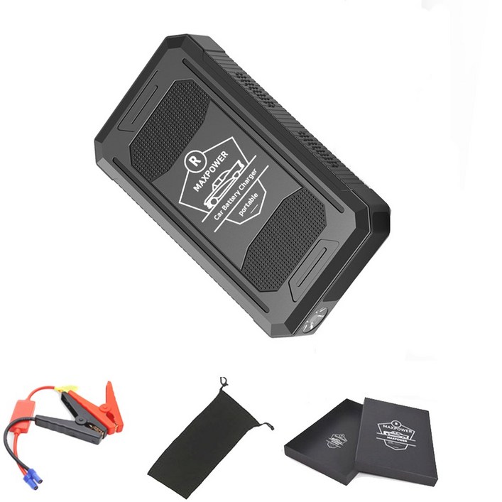 맥스파워 차량용 점프스타터보조배터리 7500mAh 파우치백, 1개