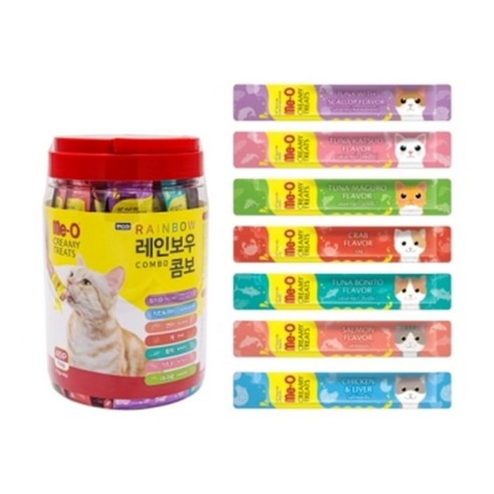 미오크리미 레인보우 콤보 고양이 츄르 스틱 간식 15g x 49개입