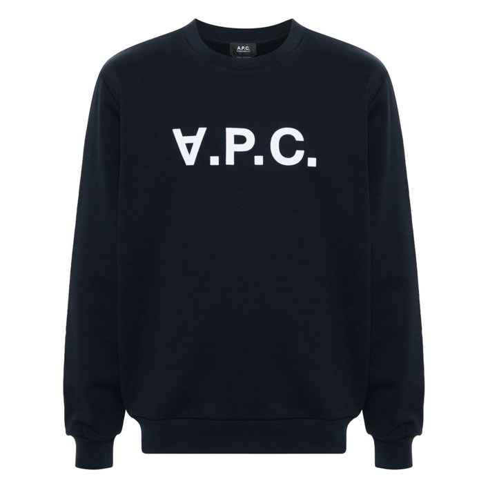 A.P.C. 플록 로고 코튼 스웨트셔츠