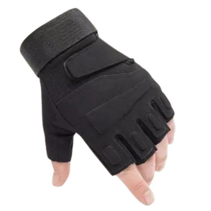 서바이벌 밀리터리 전술 아웃도어 장갑, 검정색, 1개