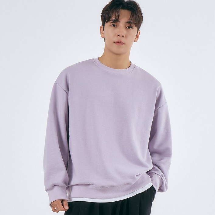 LXT HOMME 퀄리티 좋은 국내생산 720g 헤비쭈리 면100 오버핏 무지 맨투맨 티셔츠