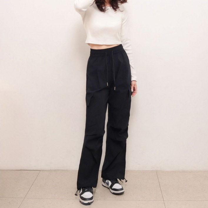 제이지나 여성용 카고 스판 조거 팬츠 바지