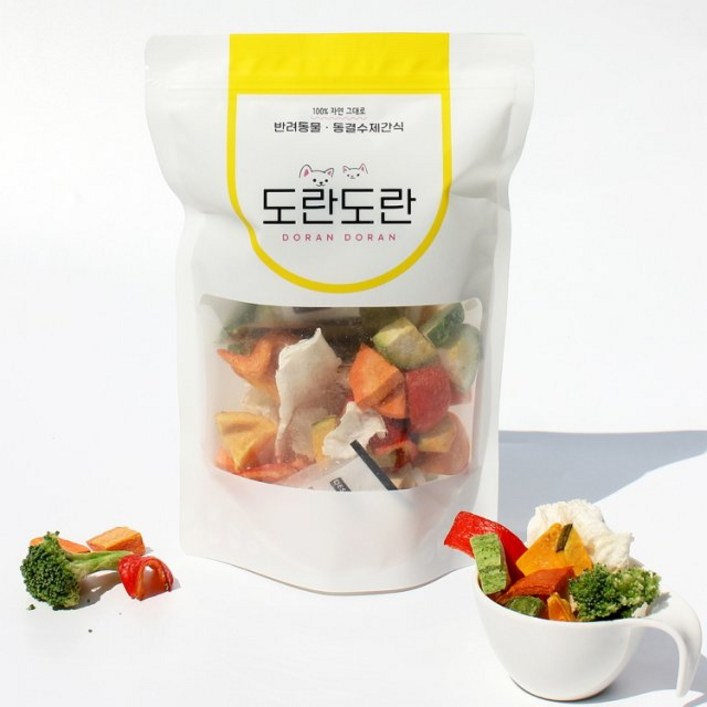 도란도란 강아지간식 동결건조 베지칩스-지퍼팩 40g