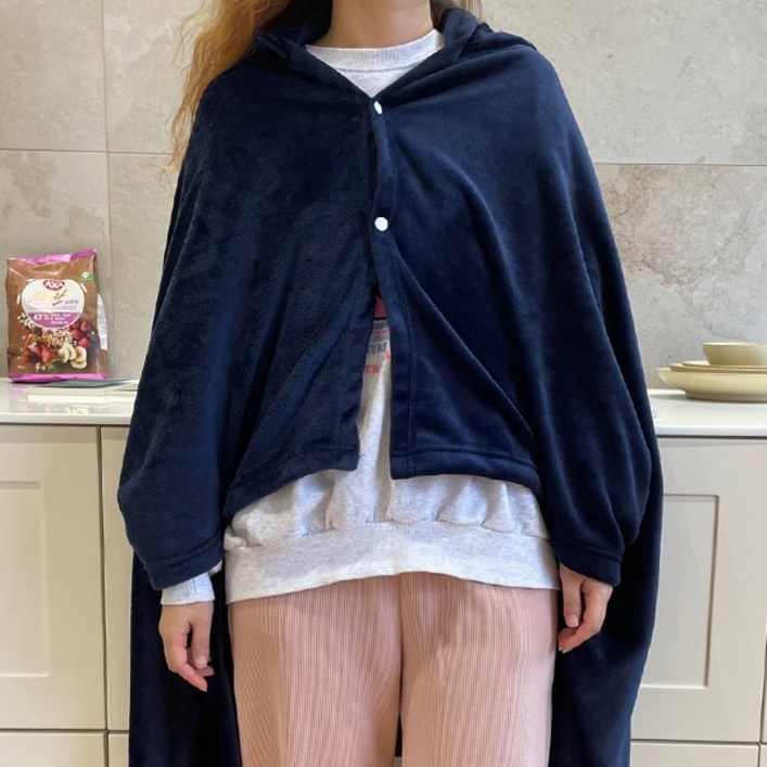 니즈백 망토 무릎 캠핑 후드 담요 숄 블랭킷