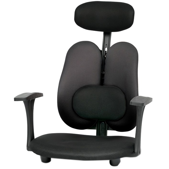 체어포커스 기능성 엔젤 G07 요추형 팔걸이 헤드 좌식의자 패브릭원단