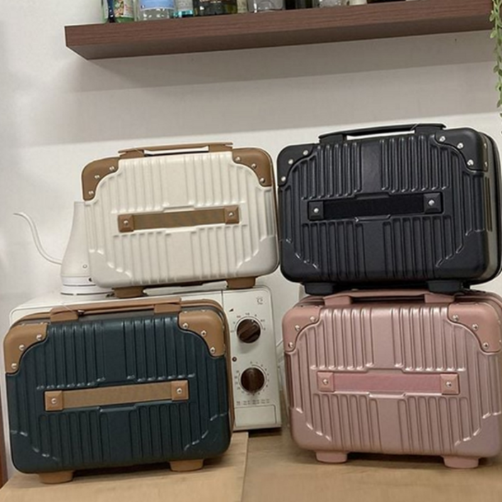 미니 캐리어 여행용 14인치 가벼운 기내용 캐리어 수납 여성 카보네이트 메이크업 손쉬운 케이스 화장품