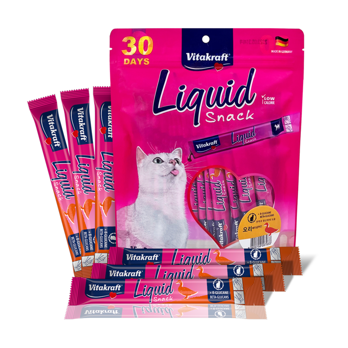 비타크래프트 리퀴드츄르 고양이 간식 오리&베타글루칸 15g X 30개, 30개