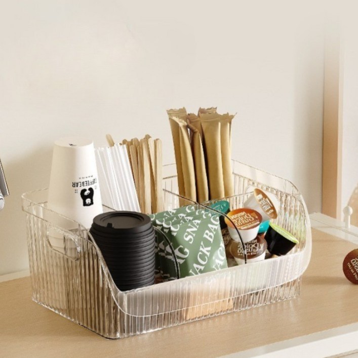 봉글이네 탕비실 정리함 티백 보관함 티박스, 1개, 투명