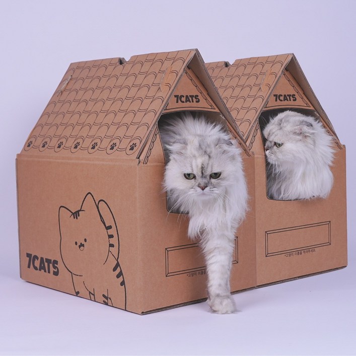 먼지없는 7CATS 싸냥 프리미엄 벤토나이트 고양이모래 무향 6kg x 6개 + 숨숨집 패키지, 18kg, 2세트, 무향