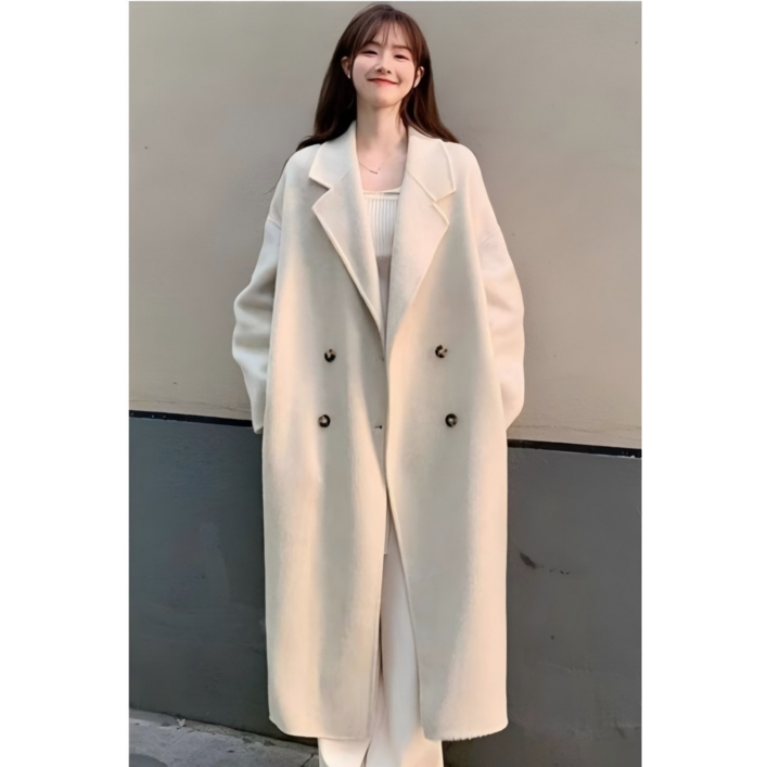 COSYEVNO 리버시블 모직 코트 여성 가을 겨울 두꺼운 모직 코트