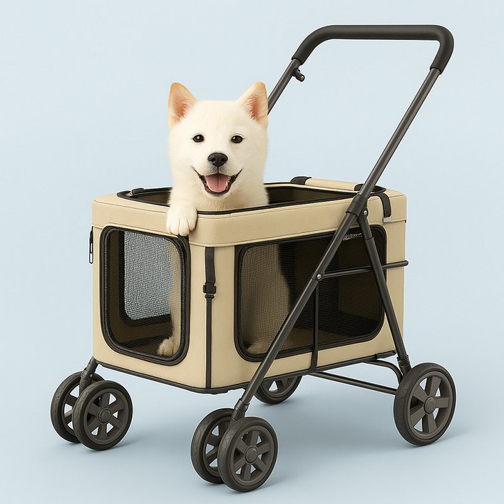 파파스 강아지 유모차 개모차 대형견 중형견 고양이 펫 트레일러