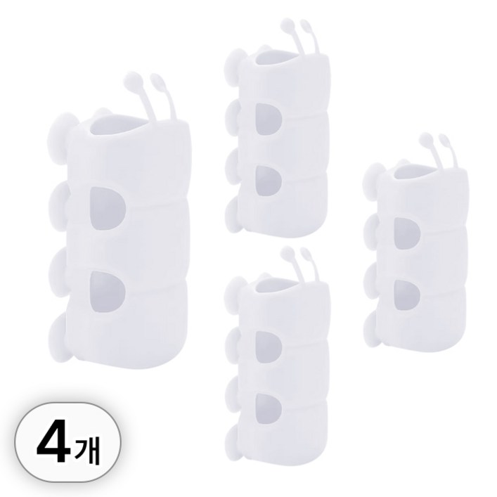 투데이리빙 샤워기 원터치 거치대 4개 세트 무타공 샤워 흡착 거치 걸이 흡착식 빨판 홀더