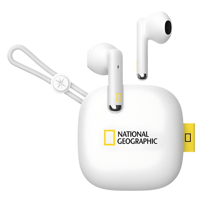 내셔널지오그래픽 무선 블루투스 이어폰, NGMTWE, 화이트
