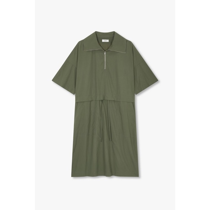 스튜디오 톰보이 허리스트링 하프 집업 원피스