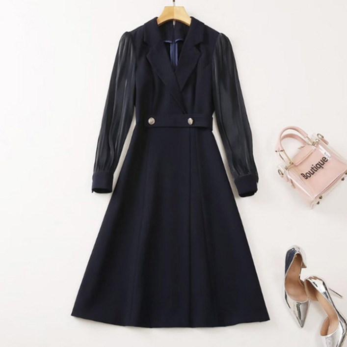 가을여성의류 명품스타일 송혜교 상견례룩 홍콩수입 제니   A라인원피스