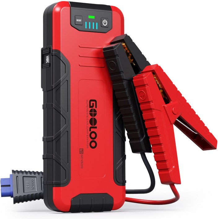 GOOLOO GE4500 4500A 점프스타터 보조배터리 스마트 점프 케이블 파우치백, 16000mAh, 1세트