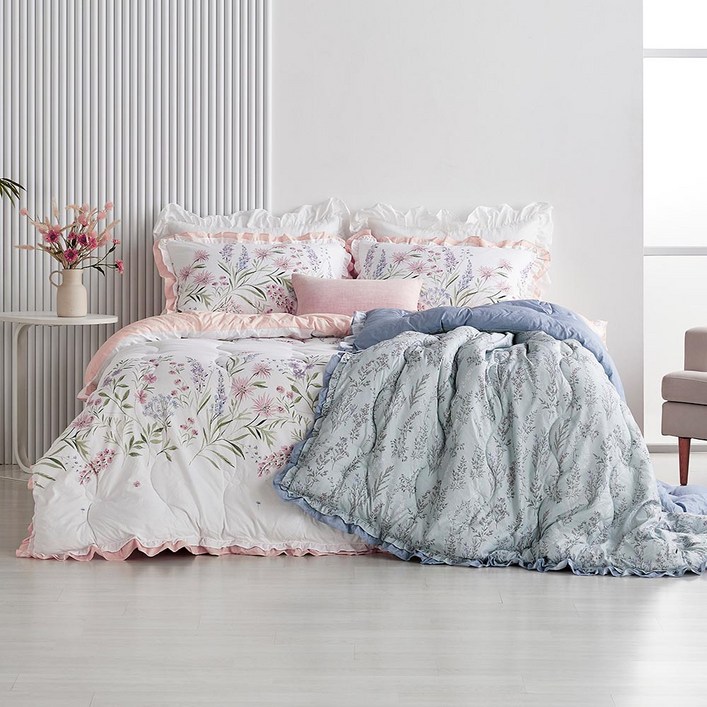 1+1 메종노아 루이스 차렵이불 패드 베개커버 풀세트