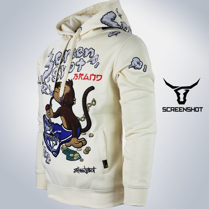 [스크린샷] H1171 - 정품 미국 인기 스트릿 패션 브랜드 / 스크린샷 시그니처 원숭이 후드티 / 오버핏 빅사이즈