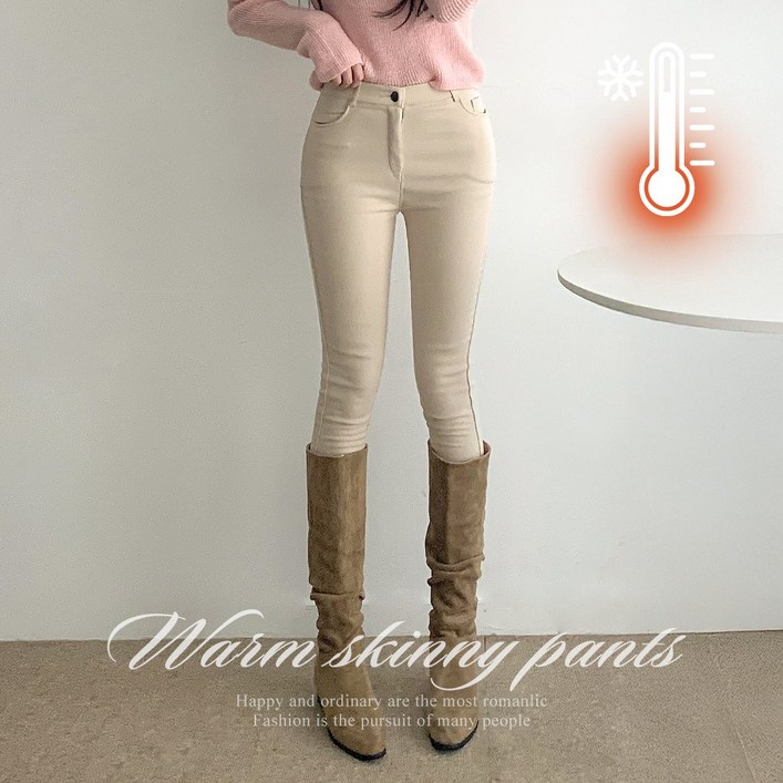 순이 S.여성 겨울 찹쌀 융기모 스판 스키니팬츠
