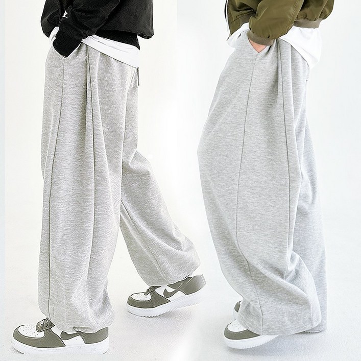 에스티오기모추가 2way투웨이 M2XL 밑단조임 사이드핀턱 벌룬 조거 팬츠 밑단스트링