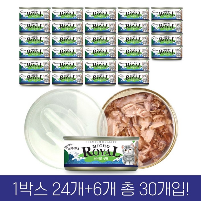 프리미엄 로얄 미쵸 85g x 30개입 고양이 캔 간식, 85g, 30개, 미쵸 헤어볼