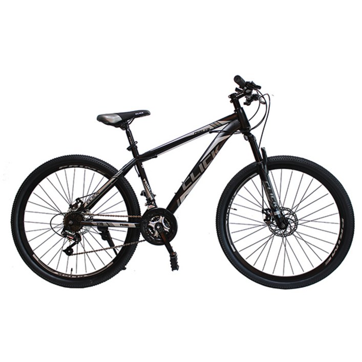 클릭 기계식디스크브레이크 MTB 자전거 프라임27.5D 시마노21단 입문용 미조립, 블랙그레이, 180cm, 1개